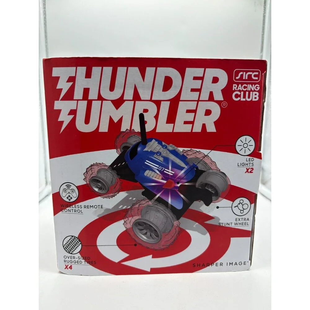 Sharper Image Red Thunder Tumbler 360 Spins Wheelies Remote Control Toy RC Car